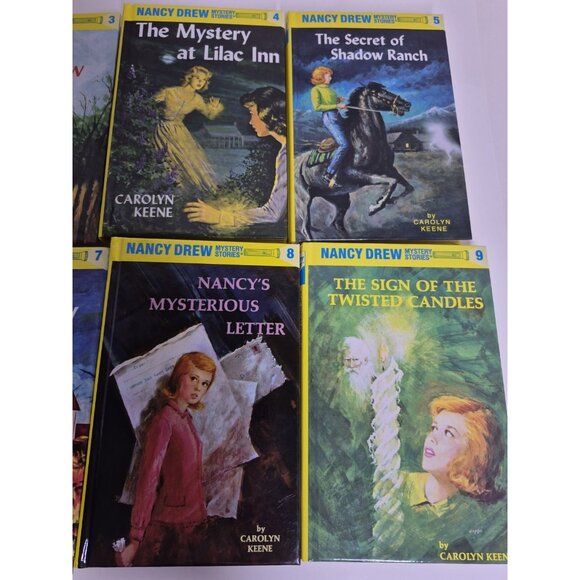 Lot Of 8 Nancy Drew Books Mystery Flashlight Hard Cover Series 2 Thru 9 - Picture 2 of 8